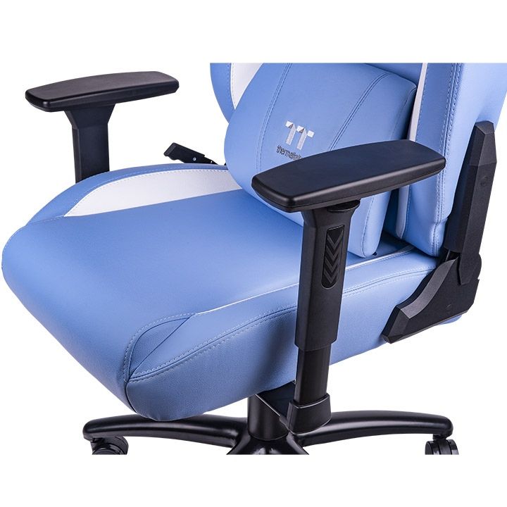 Thermaltake - Silla Gaming THERMALTAKE GGC-VCO-LWLWDS-01 ergonómica con respaldo reclinable 90°–135°, cojines lumbar y cervical ajustables, base de aleación metálica de 70 cm y soporte hasta 140 kg para jugadores y profesionales