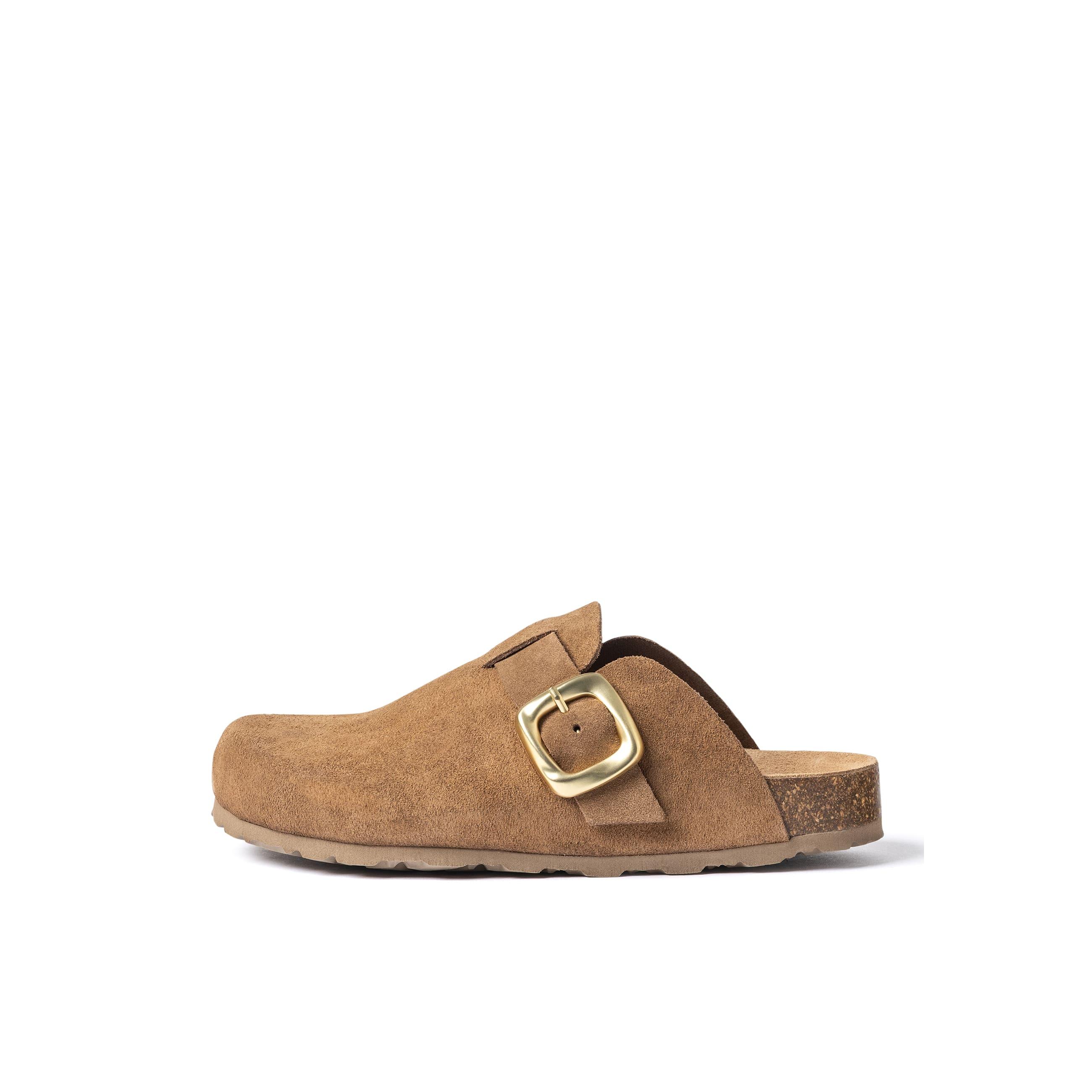 YOKONO Zueco ZUECO-650 MARRON | Zapatos mujer Primavera-Verano | Piel vacuna  Serraje | 2 CM