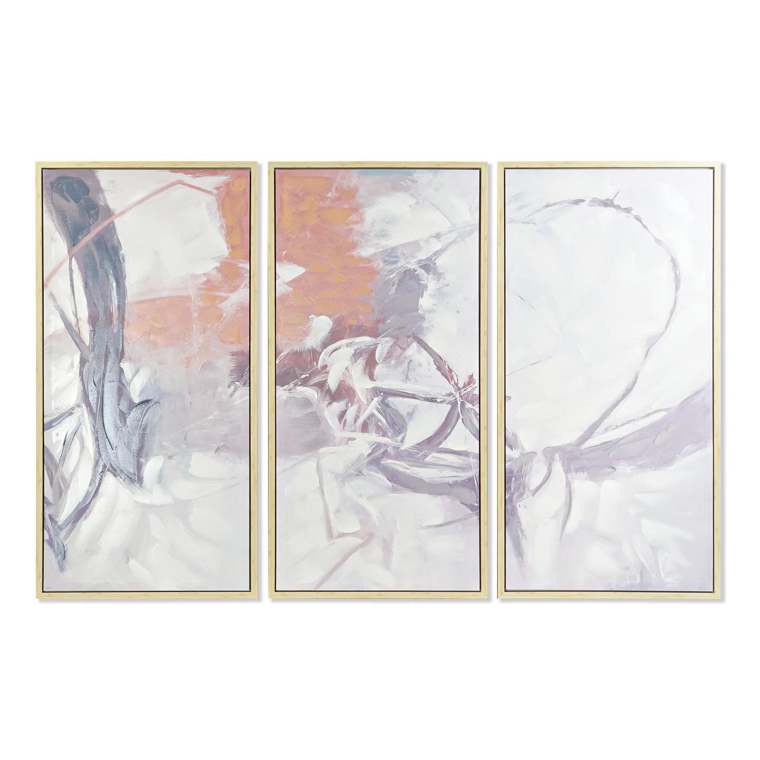 Cuadro Set 3 Lienzo Ps 180X4X120 Abstracto El mejor complemento para tu hogar -Fijalo-