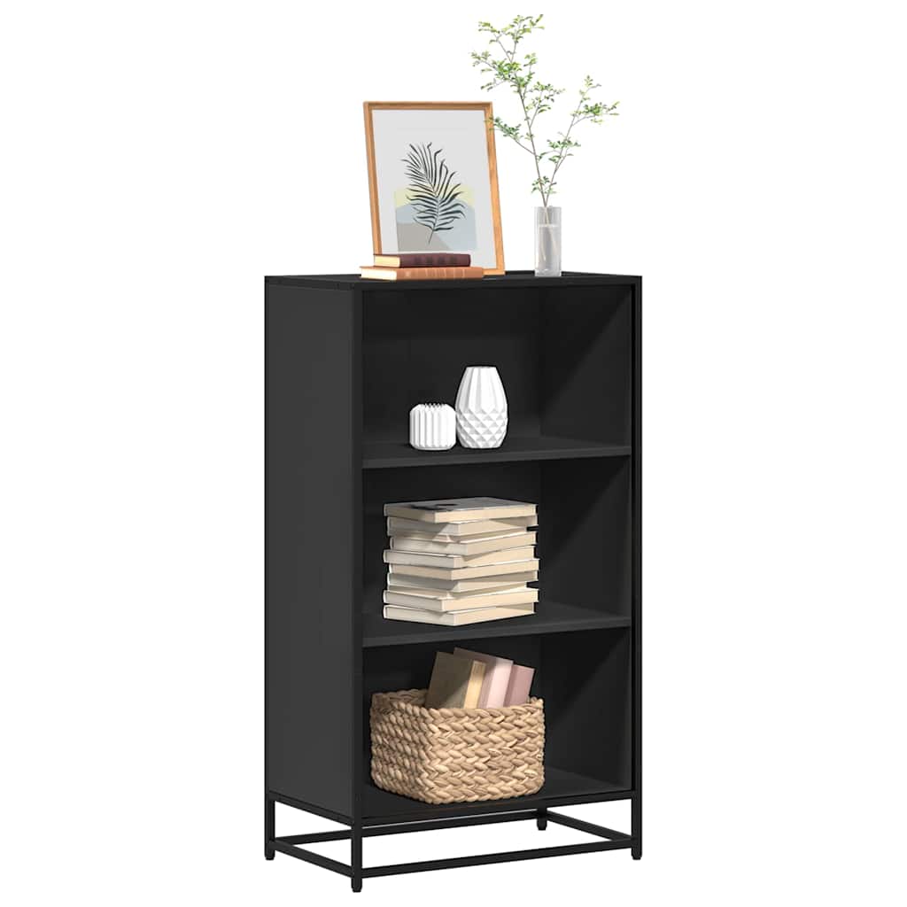vidaXL Estantería madera ingeniería roble marrón 60x35x107,5 cm en color Marrón roble/Negro/Roble ahumado y más | almacenamiento funcional diseño moderno para baño dormitorio sala