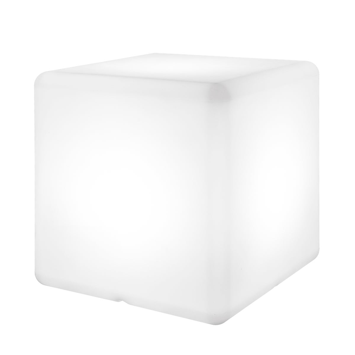 Lola Home Lámpara exterior decorativa de plástico blanca de 40x40x40 cm