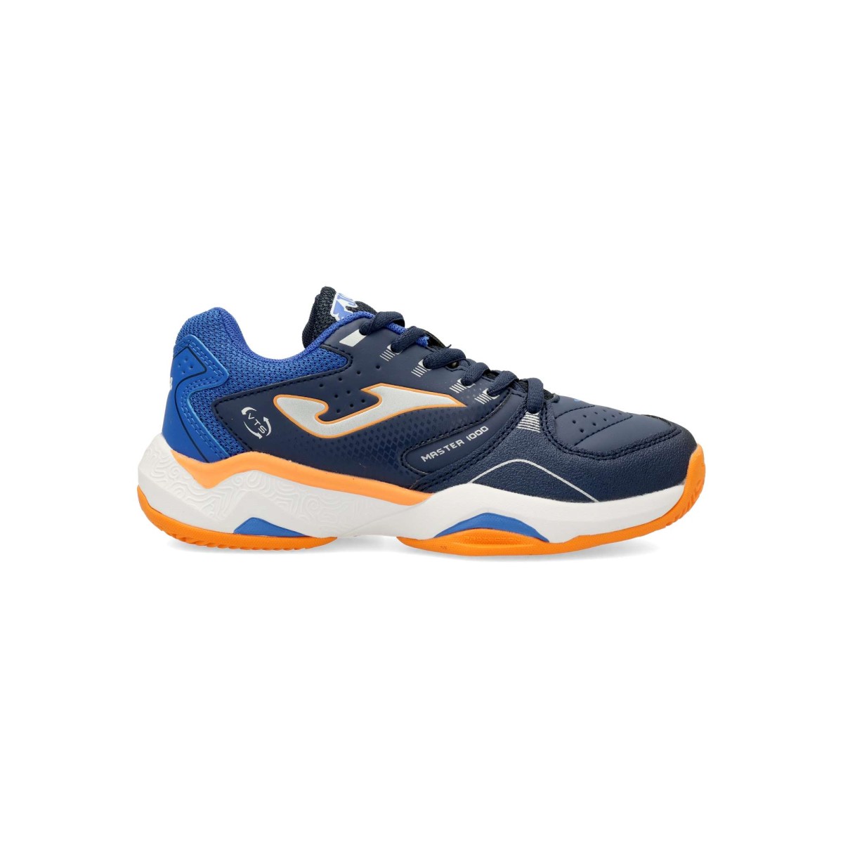 Joma - Zapatillas de pádel Master para niño, con upper de malla transpirable y piel sintética, suela de caucho y sistema VTS de ventilación