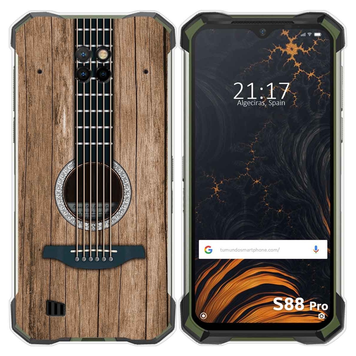 Tumundosmartphone Funda Gel Tpu para Doogee S88 diseño Madera 11 Dibujos