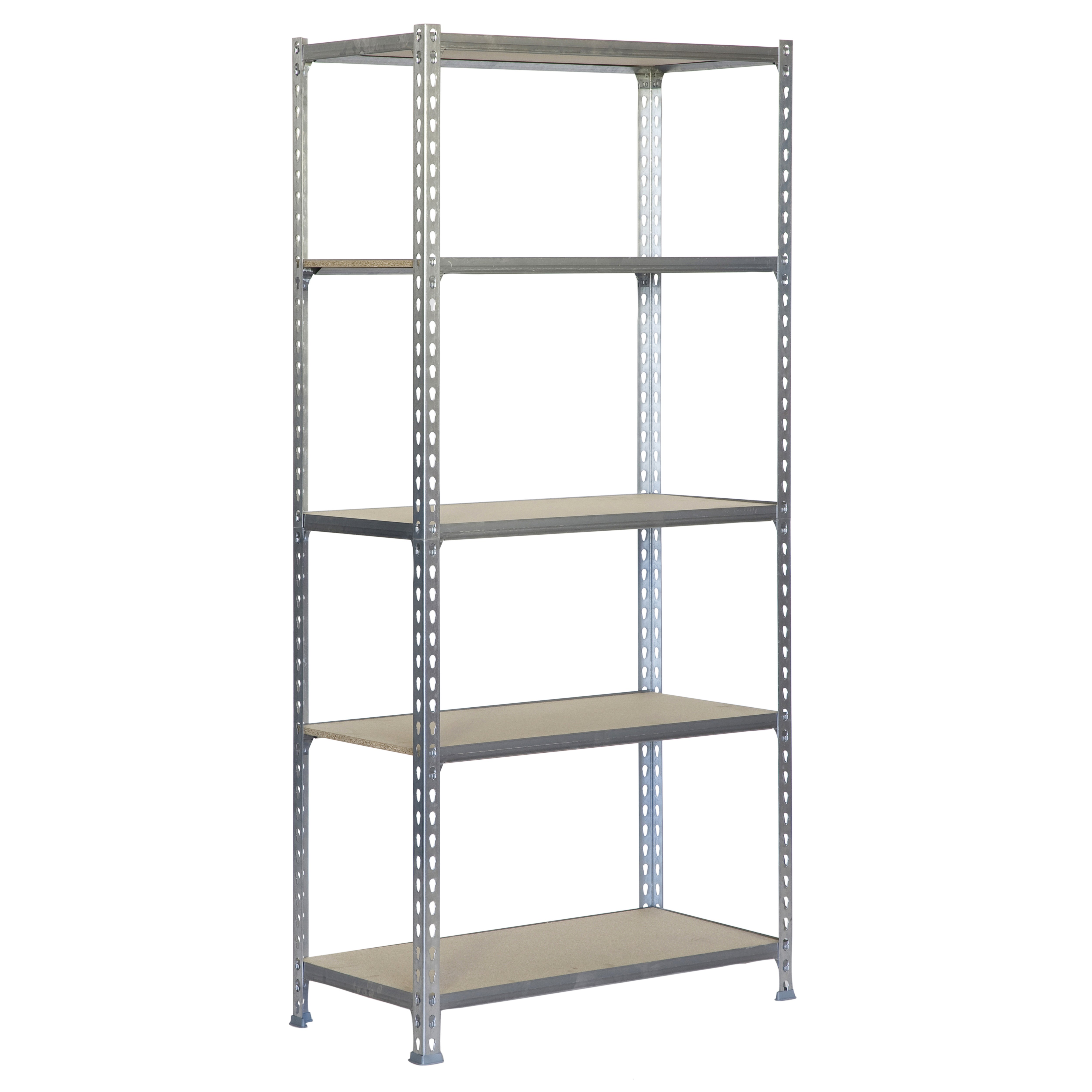 SimonRack Estanteria Metalica Almacenaje de Acero, 1800x800x400 mm, 5 Baldas Madera, Soporta 150 kg de Punto Flexión por balda, Galvanizado/Madera - Maderclick
