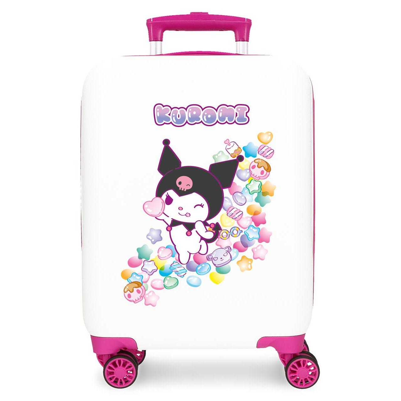 Maleta de cabina Sanrio Kuromi Around the world ABS con capacidad de 33L