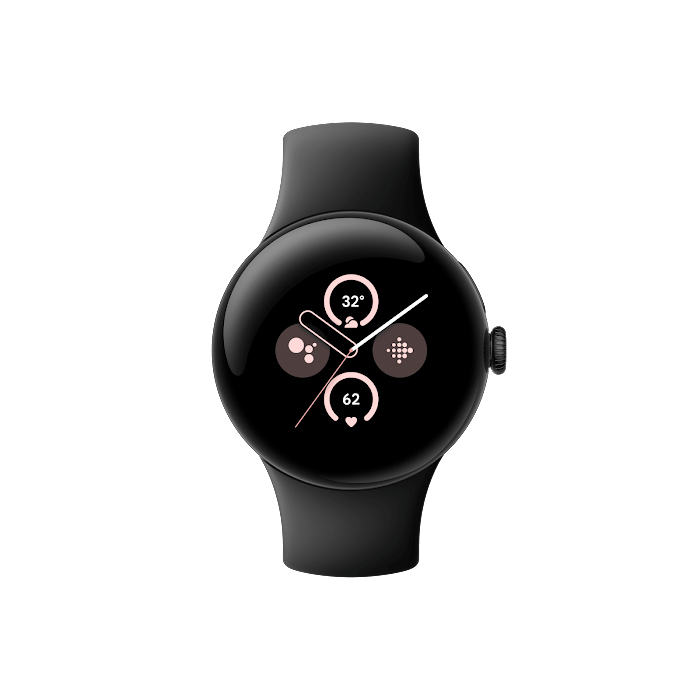 Google Pixel Watch 2 – Lo Mejor de Google y Fitbit – Monitor de frecuencia cardíaca, gestión del estrés, Funciones de Seguridad – Android – Carcasa de Aluminio en Negro Mate – Brazalete Deportivo en