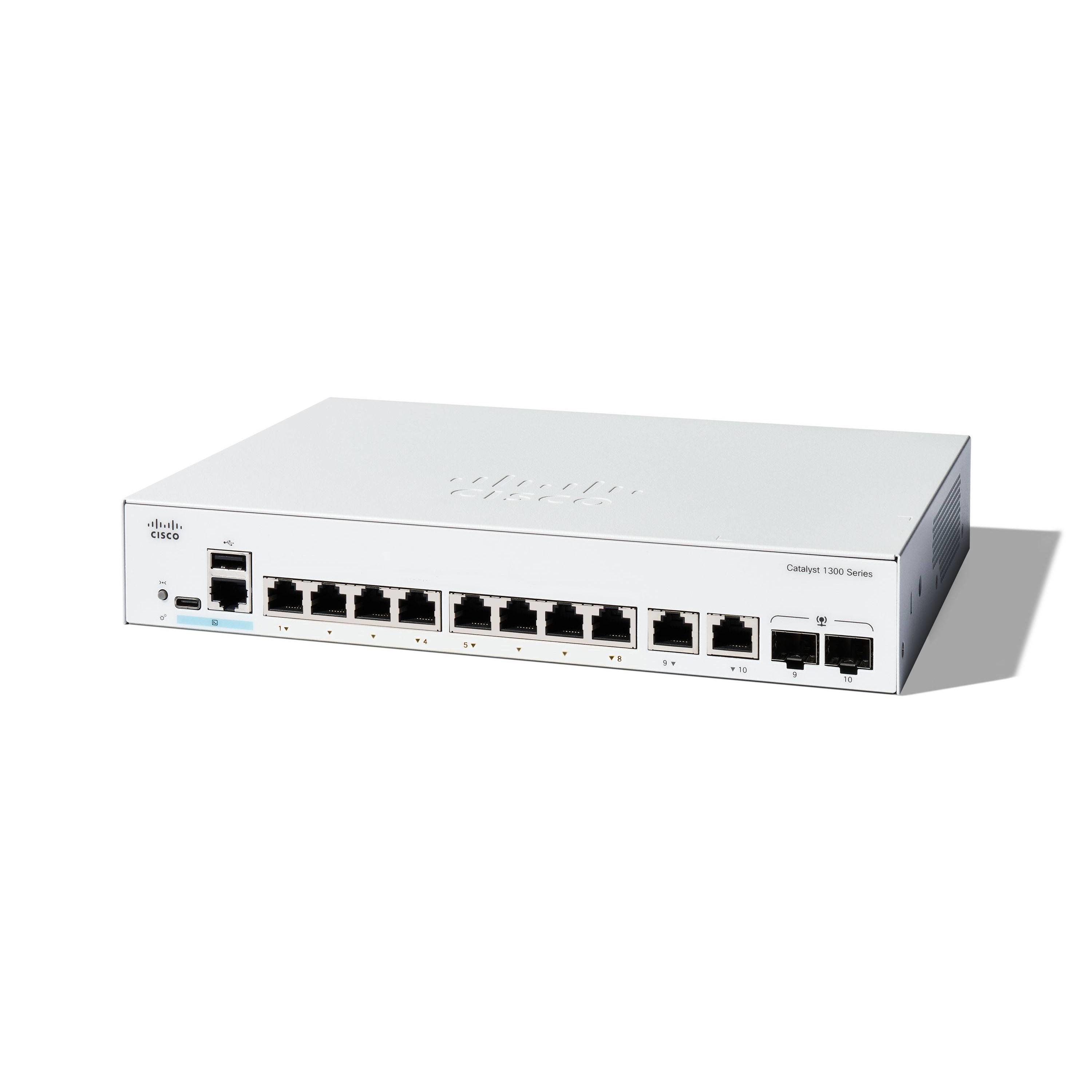 Cisco catalyst 1300 managed l2 gigabit ethernet (10/100/1000) power over ethernet (poe) gray