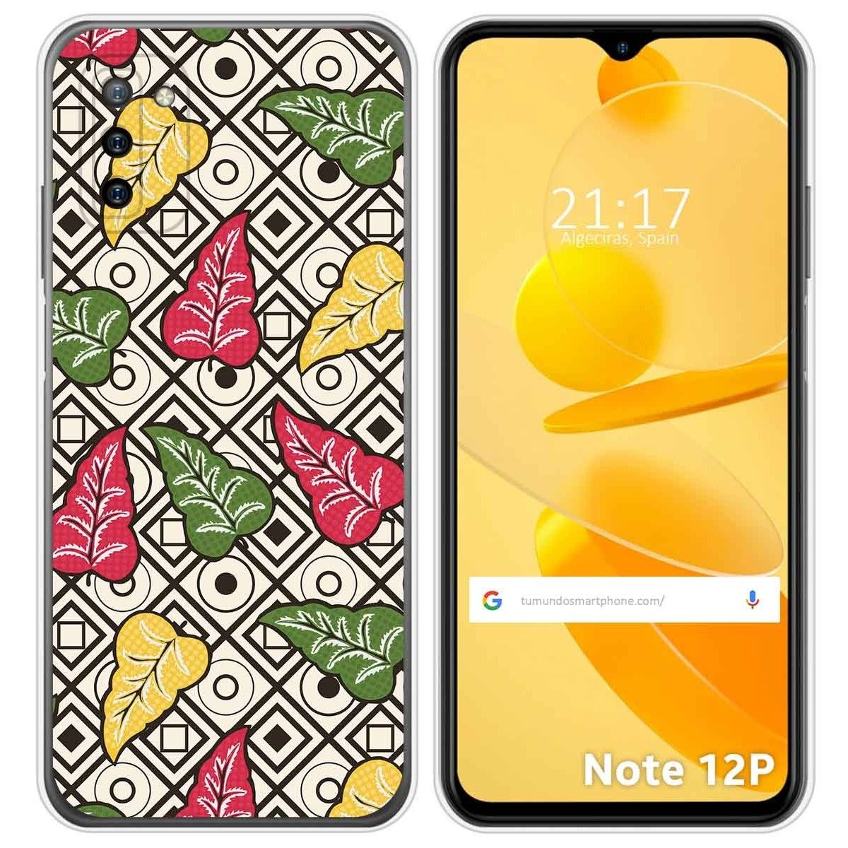 Funda Silicona Transparente para Ulefone Note 12P diseño Flores 11 Dibujos