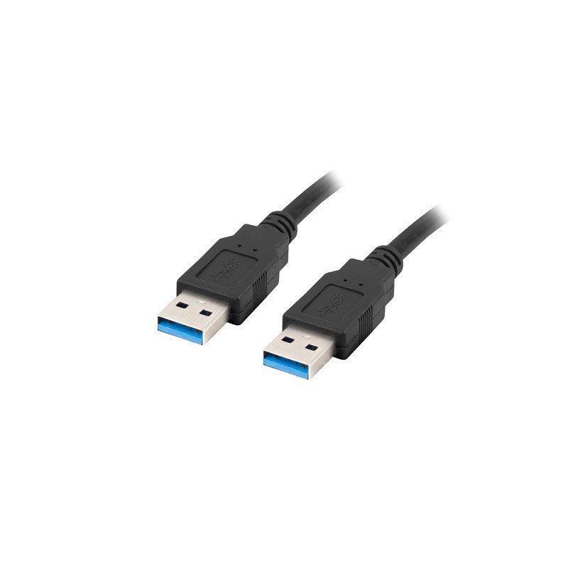 Lanberg - CA-USBA-30CU-0010-BK cable USB USB 3.2 Gen 1 (3.1 Gen 1) 1 m Negro CA-USBA-30CU-0010-BK