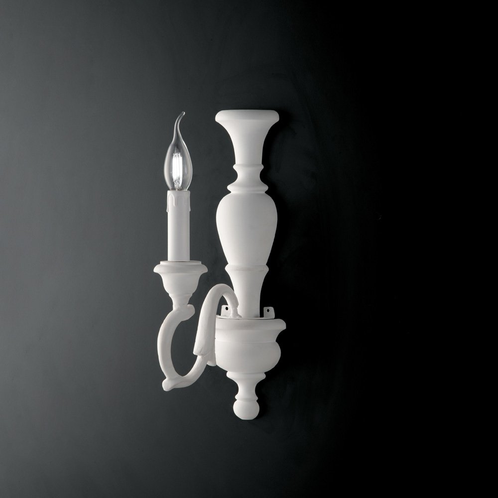 Apliques Shabby Chic Fiorenza Blanco 1 Luz E14