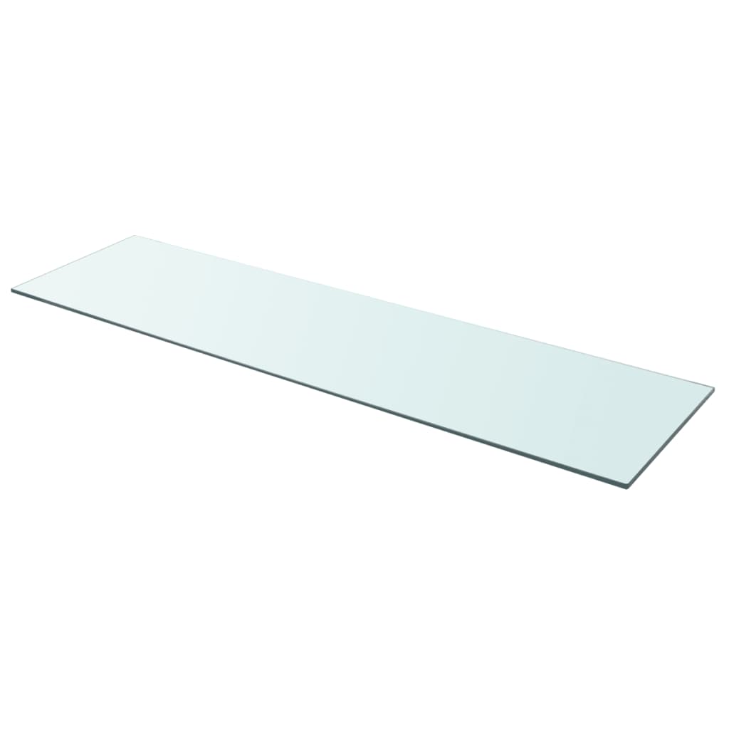 vidaXL Estantes panel de vidrio transparente 110x30 cm Juego de 1 o 2 Mueble Almacenaje Estantería para Oficina, Estudio, Dormitorio Estantería/Librería/ mueble de Almacenamiento
