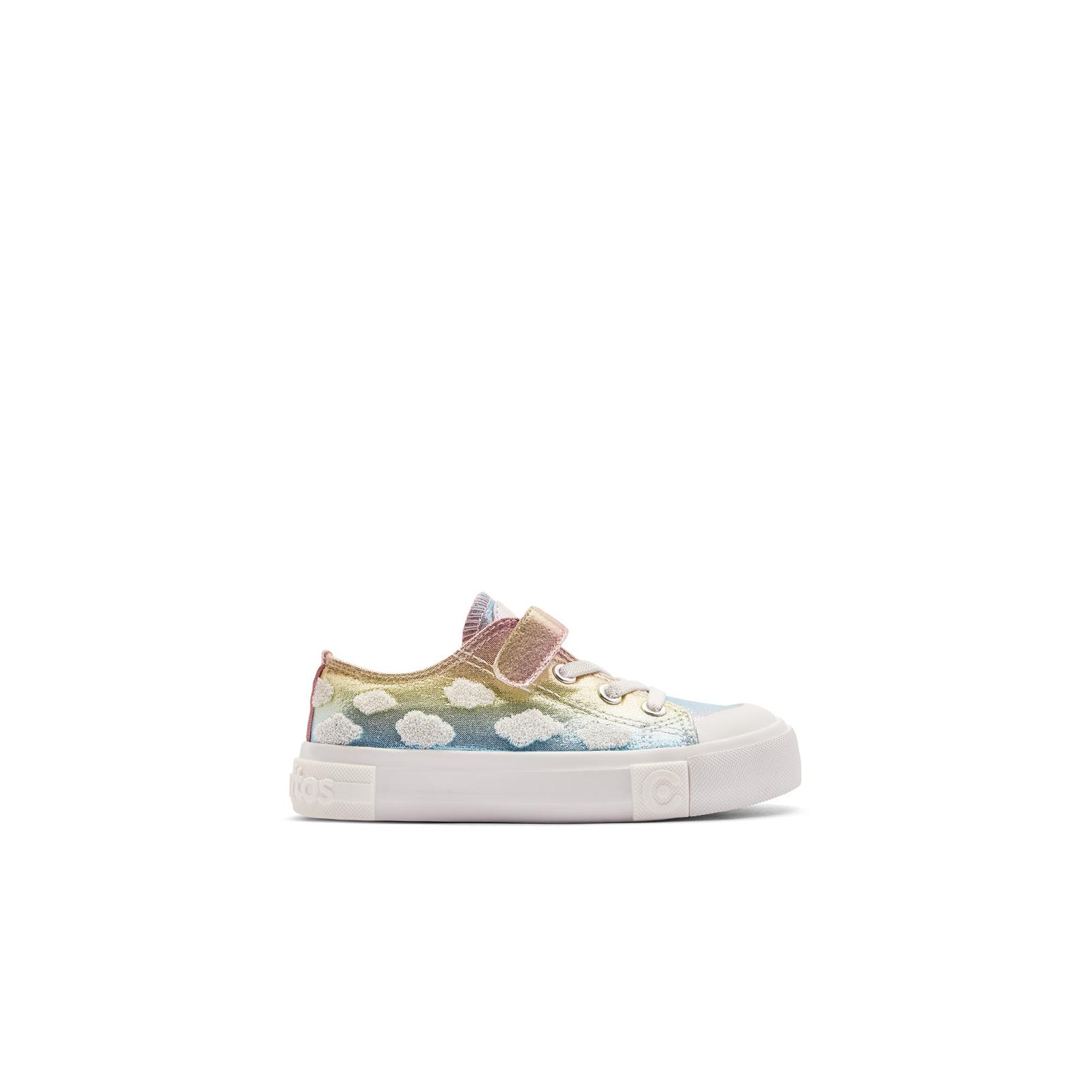 Conguitos - Zapatillas de luces de niña con diseño de alas plateadas para Niña
