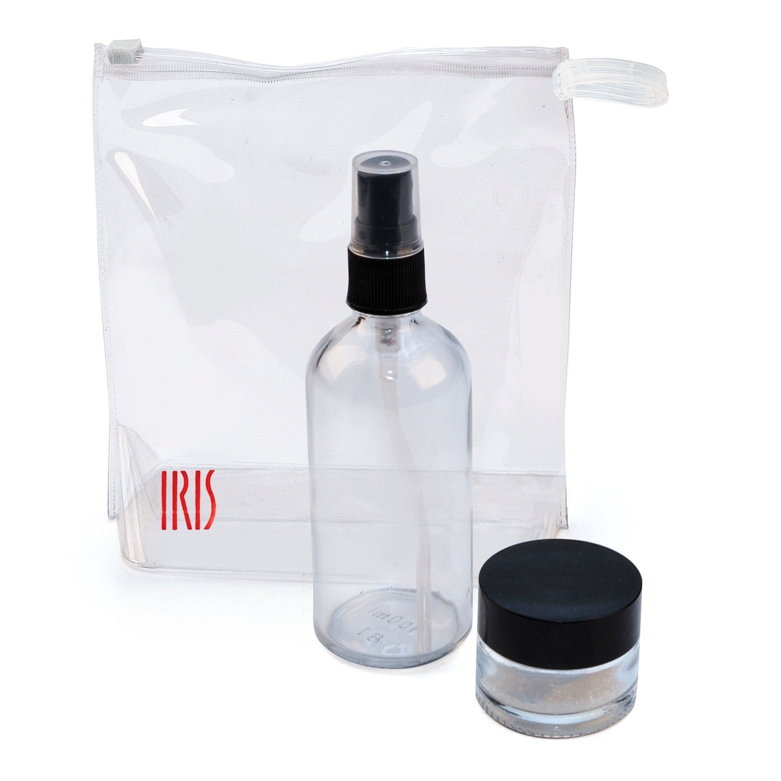 IRIS - Set de 2 Recipientes para Condimentos en Vidrio. Incluye Bolsa de Transporte