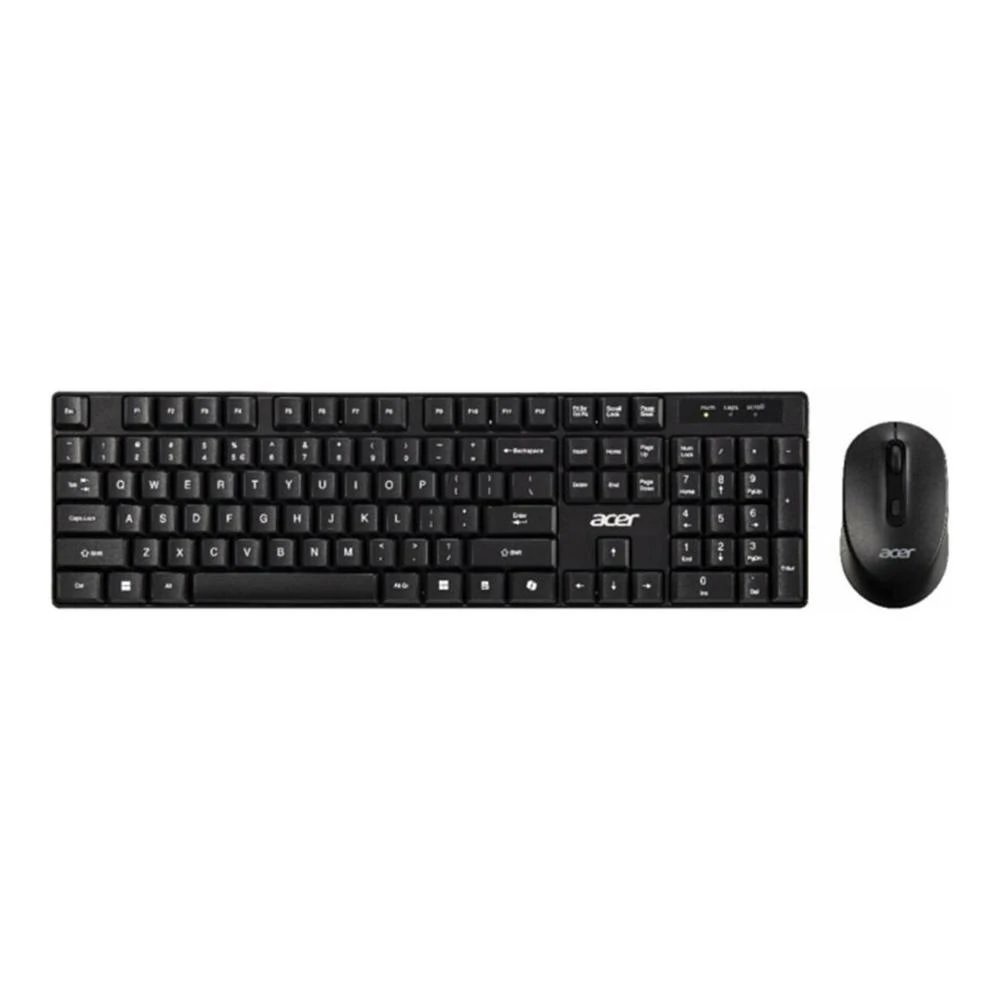 Teclado y Raton (Pack) Oficina y uso doméstico, hogar Membrana Ratón Óptica ACER GP.ACC11.03Q | Inalámbrico, Teclado numérico, Negro, Berenjena