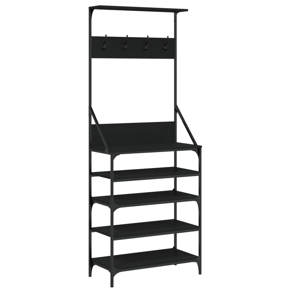 vidaXL Perchero con zapatero 70x34x184 cm