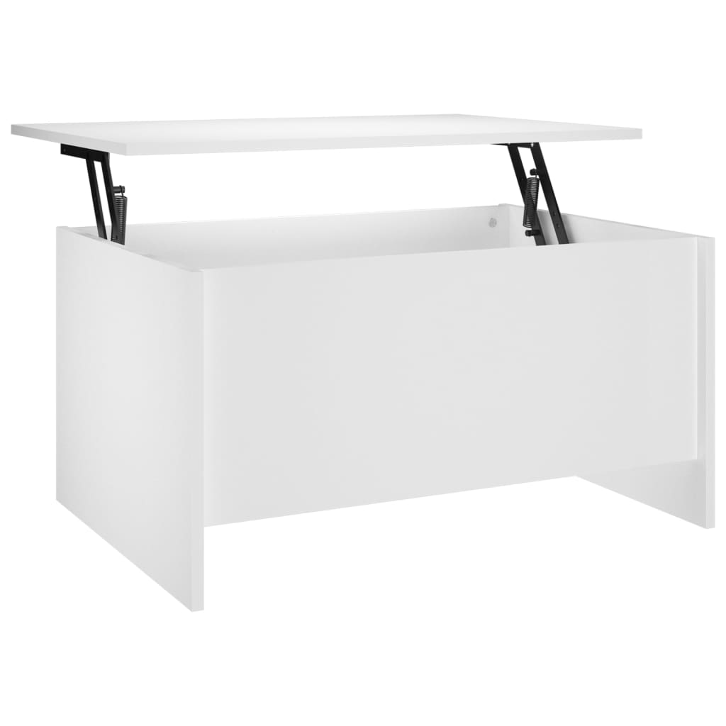 Vidaxl Mesa de Centro de Madera de Ingeniería 80x55,5x41,5 Cm Blanco - Moderna y Versátil