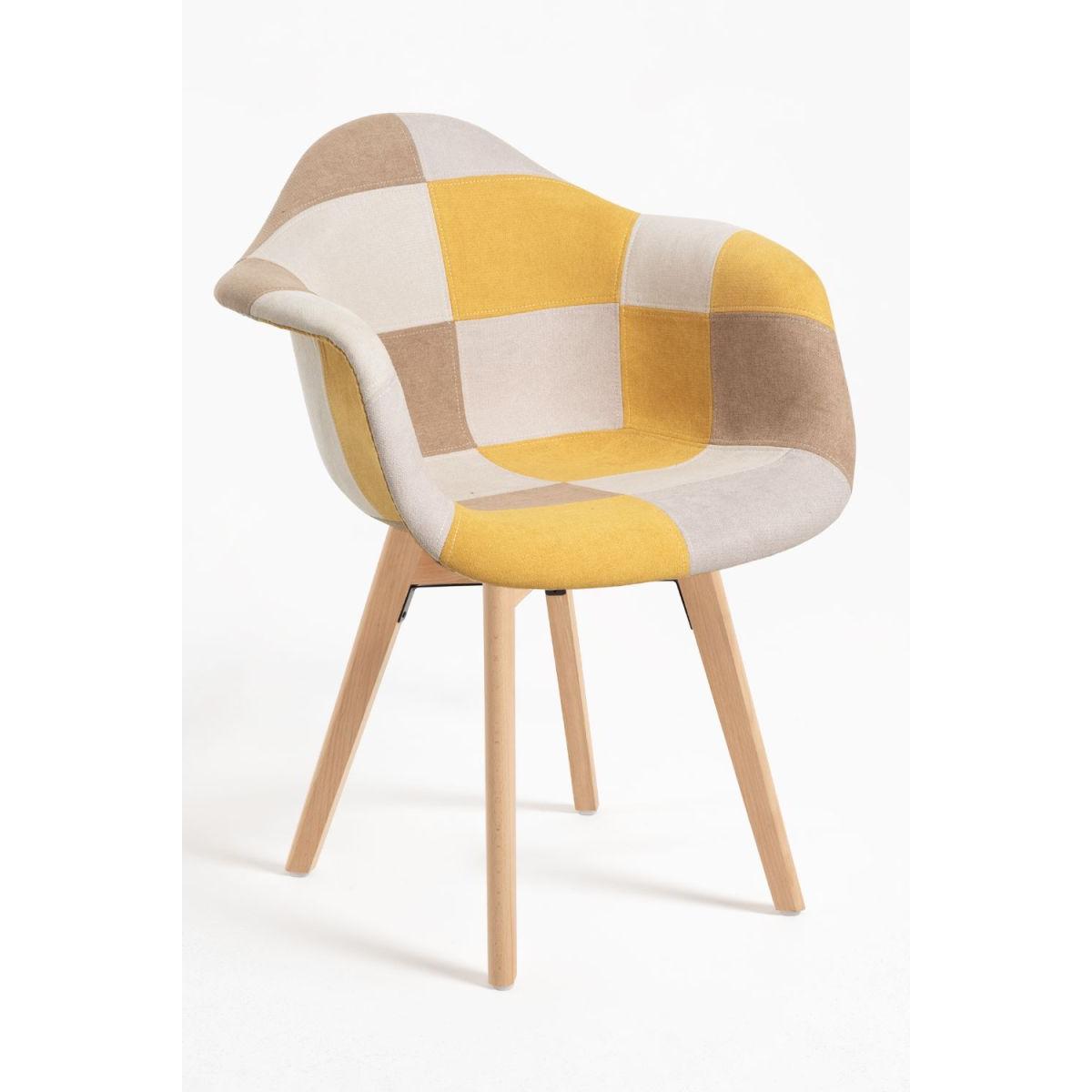 Regalos Miguel - Sillas Comedor - Silla Belu Patchwork - Amarillo