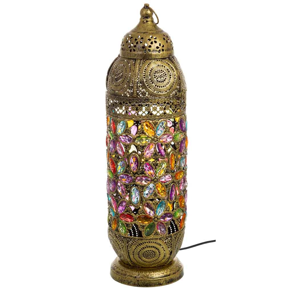 Wonderlust Deco - Lámpara de metal cristal acrilico de colores 17x17x59h cm Multicolor 17x17x59h cm