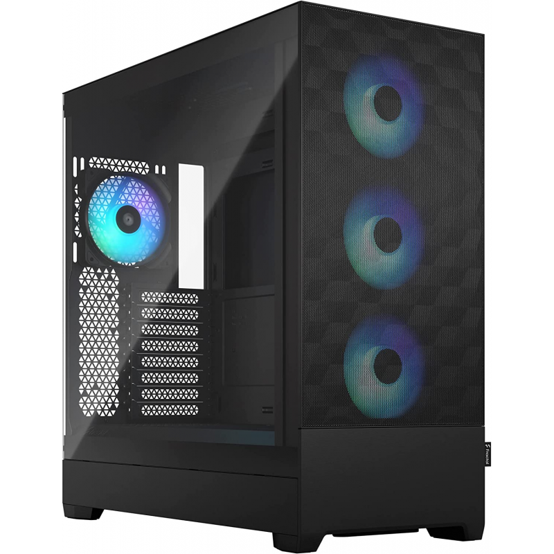 Fractal Design Pop XL Air RGB - Negro TG Clear Tint (caja de torre grande con ventana lateral de vidrio e iluminación RGB)