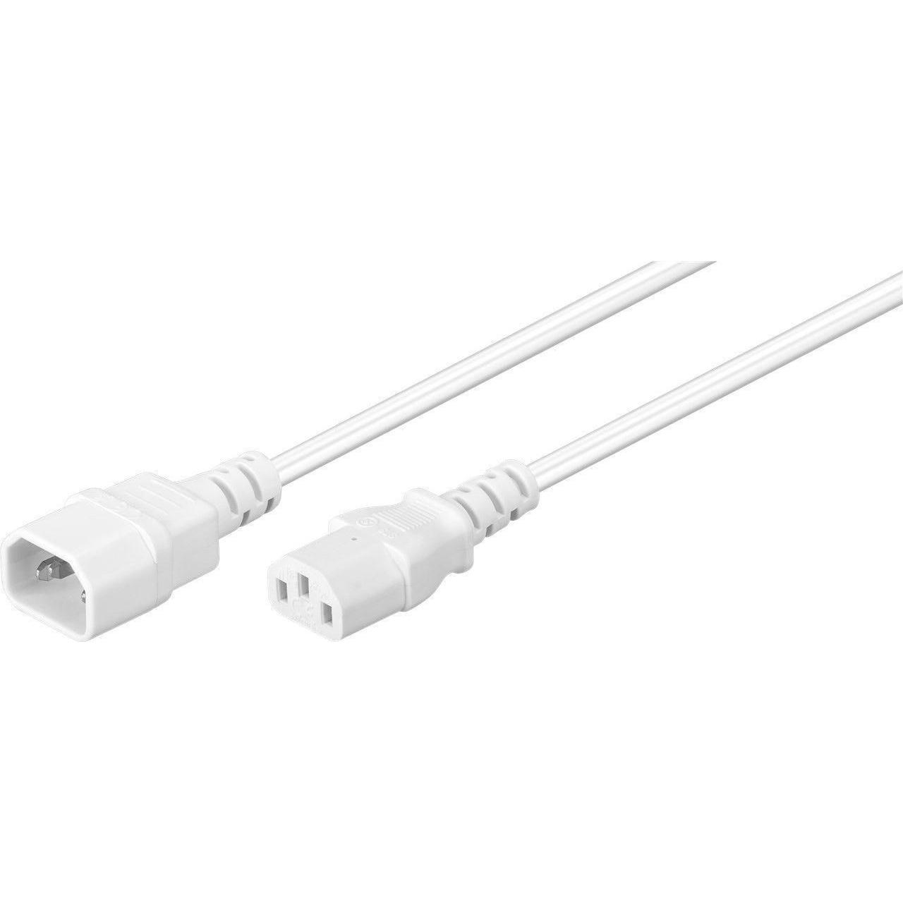 Microconnect Cable de Alimentación C13-C14 Blanco 0.5m - Conexión Segura