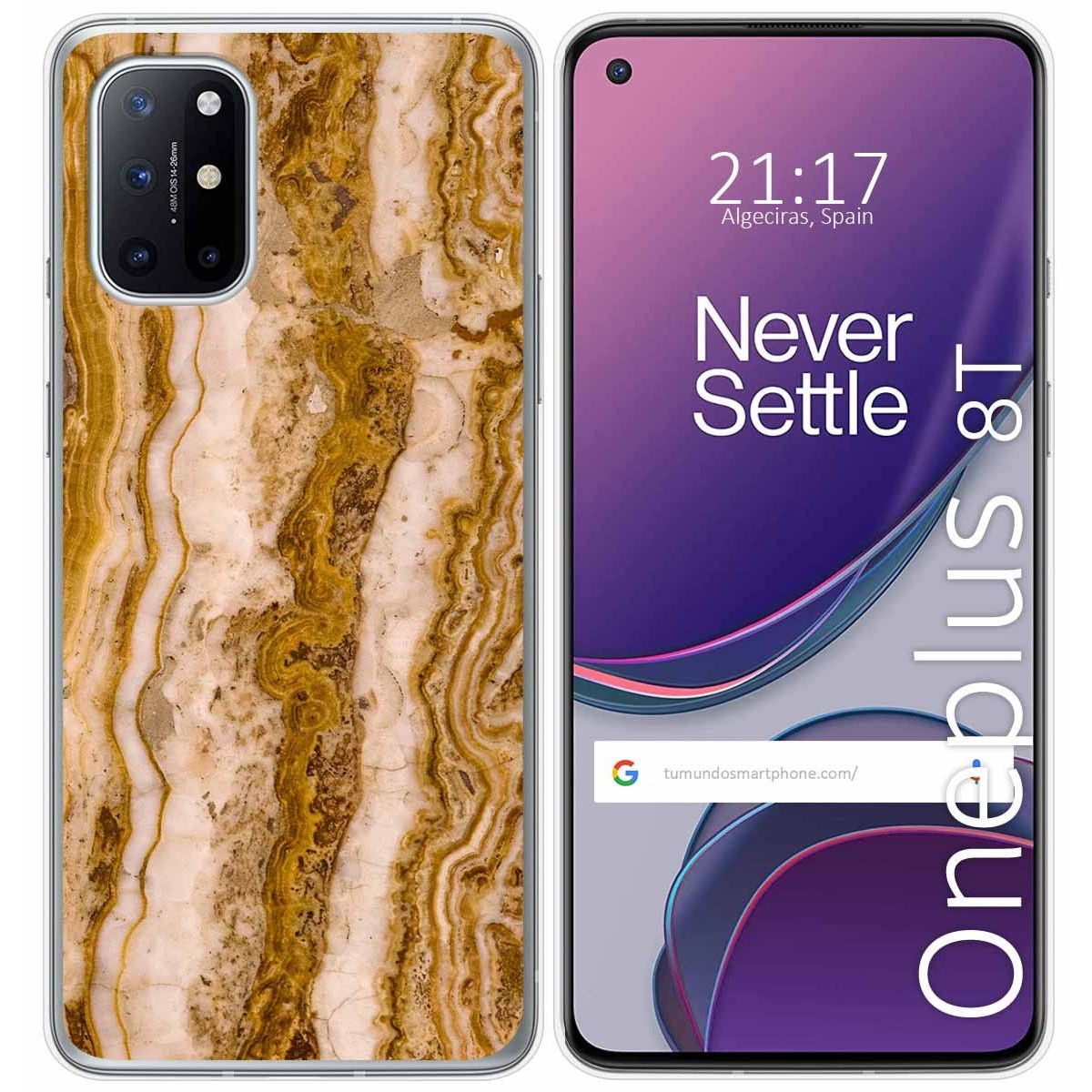 Tumundosmartphone Funda Gel Tpu para OnePlus 8T 5G diseño Mármol 10 Dibujos
