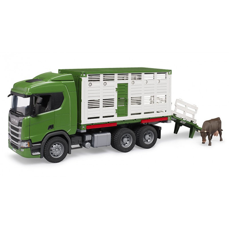 Camión Ganado Scania Super 560R BRUDER - Transporte de Animales Resistente