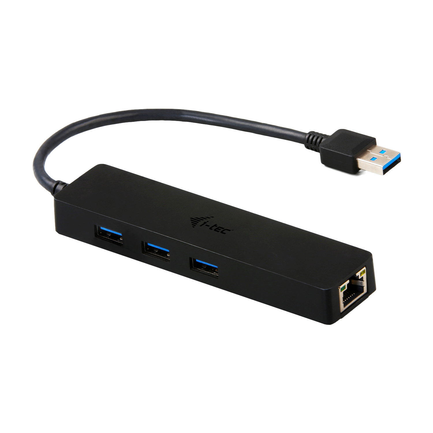 i-tec USB 3.0 Slim HUB 3 Port + Gigabit Ethernet Adapter, USB 3.0 (3.1 Gen 1) Type-A, RJ-45,USB 3.0