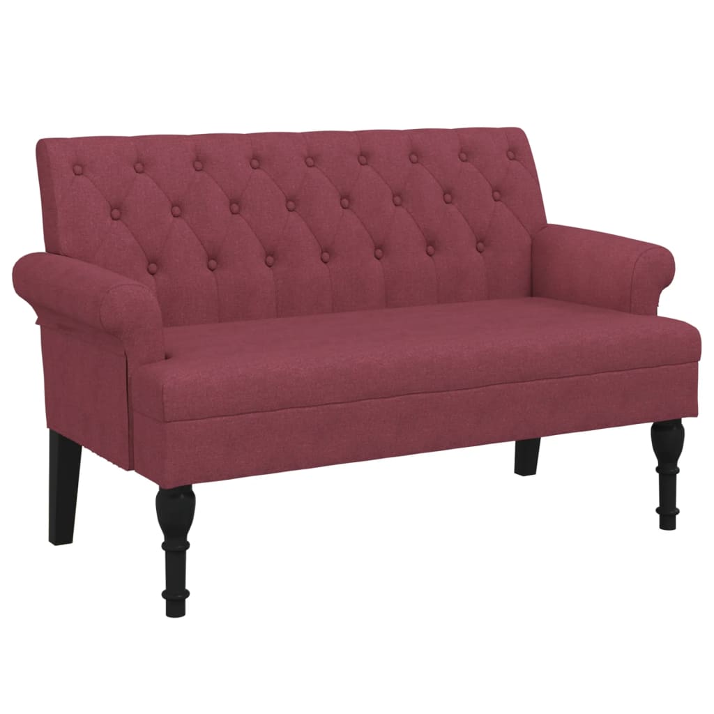 vidaXL Banco con respaldo tela 120x62x75,5 cm Multicolor