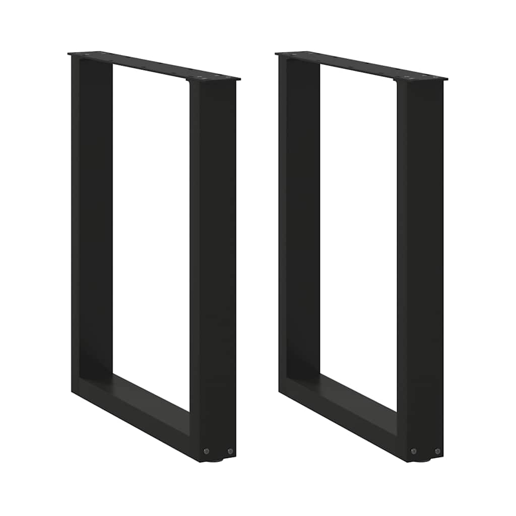 vidaXL Patas para mesa de comedor en forma de U (2 unidades) 70 x (72-73) cm, acero