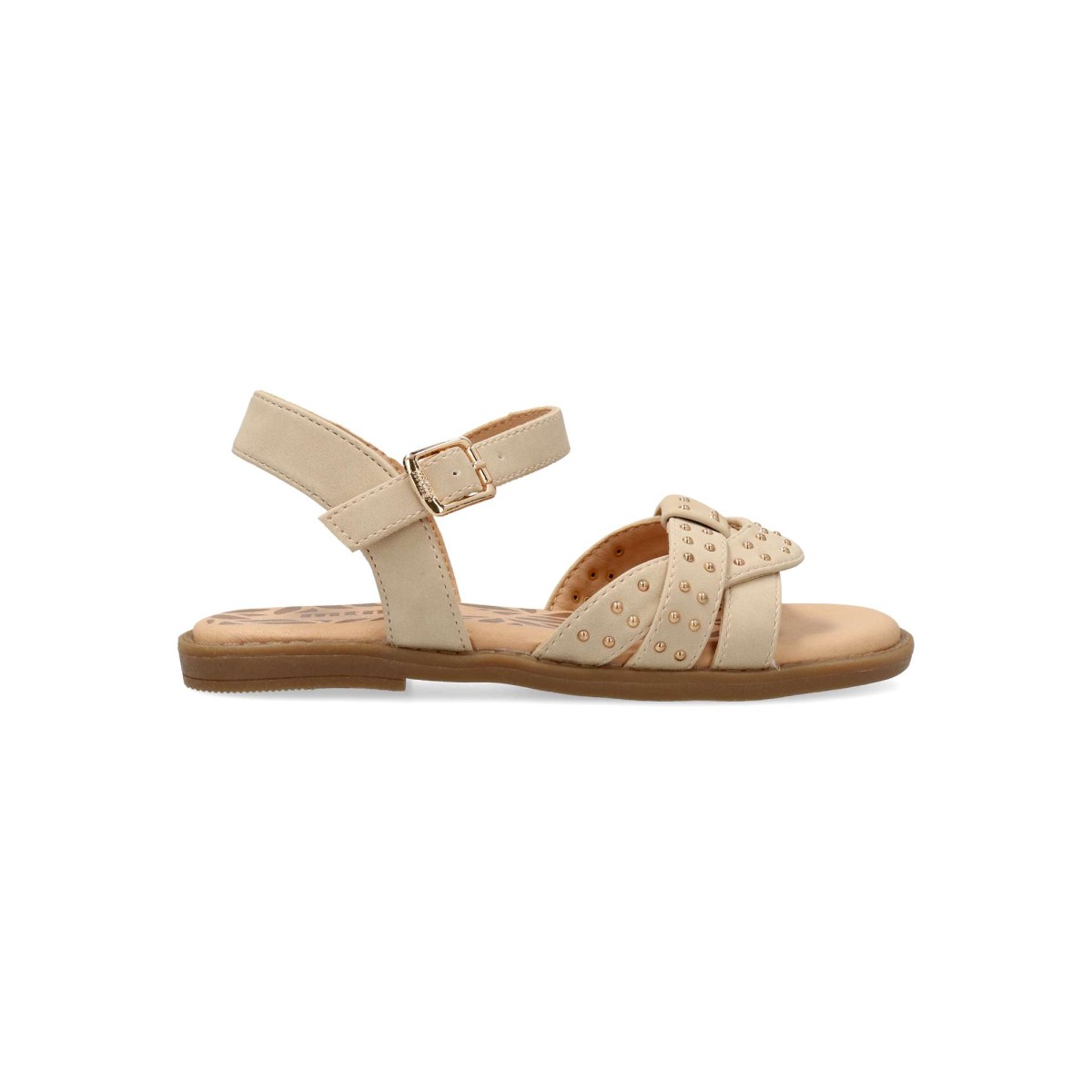 MTNG - Sandalias de vestir Maria para niña con tachuelas decorativas, cierre de hebilla al tobillo y diseño versátil veraniego, certificado vegano