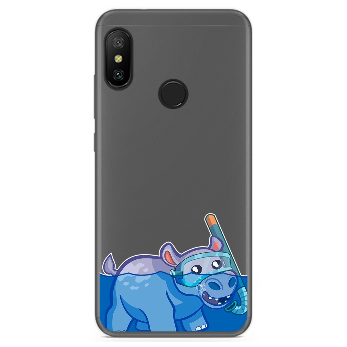 Tumundosmartphone Funda Gel Transparente para Xiaomi Redmi 6 Pro / Mi A2 Lite diseño Hipo Dibujos