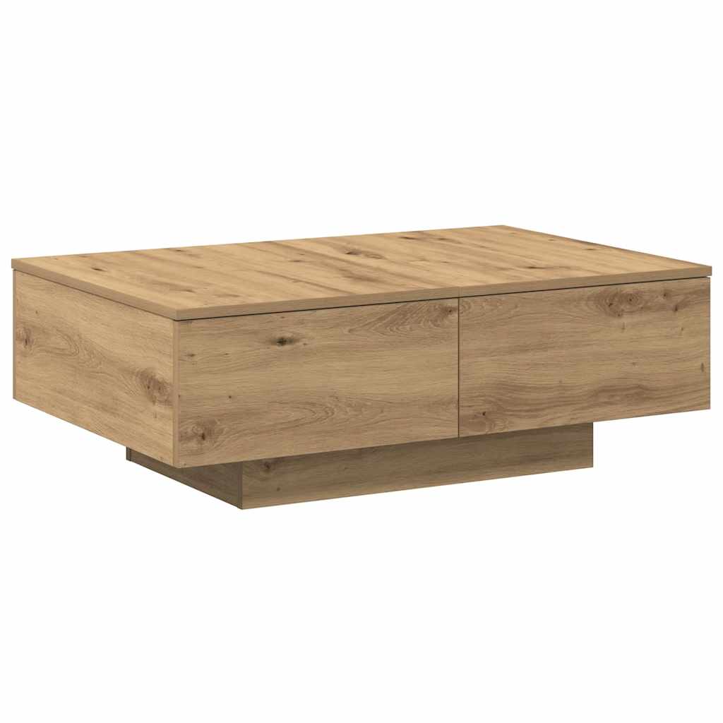 vidaXL Mesa de centro madera de ingeniería roble artisan 90x60x31 cm