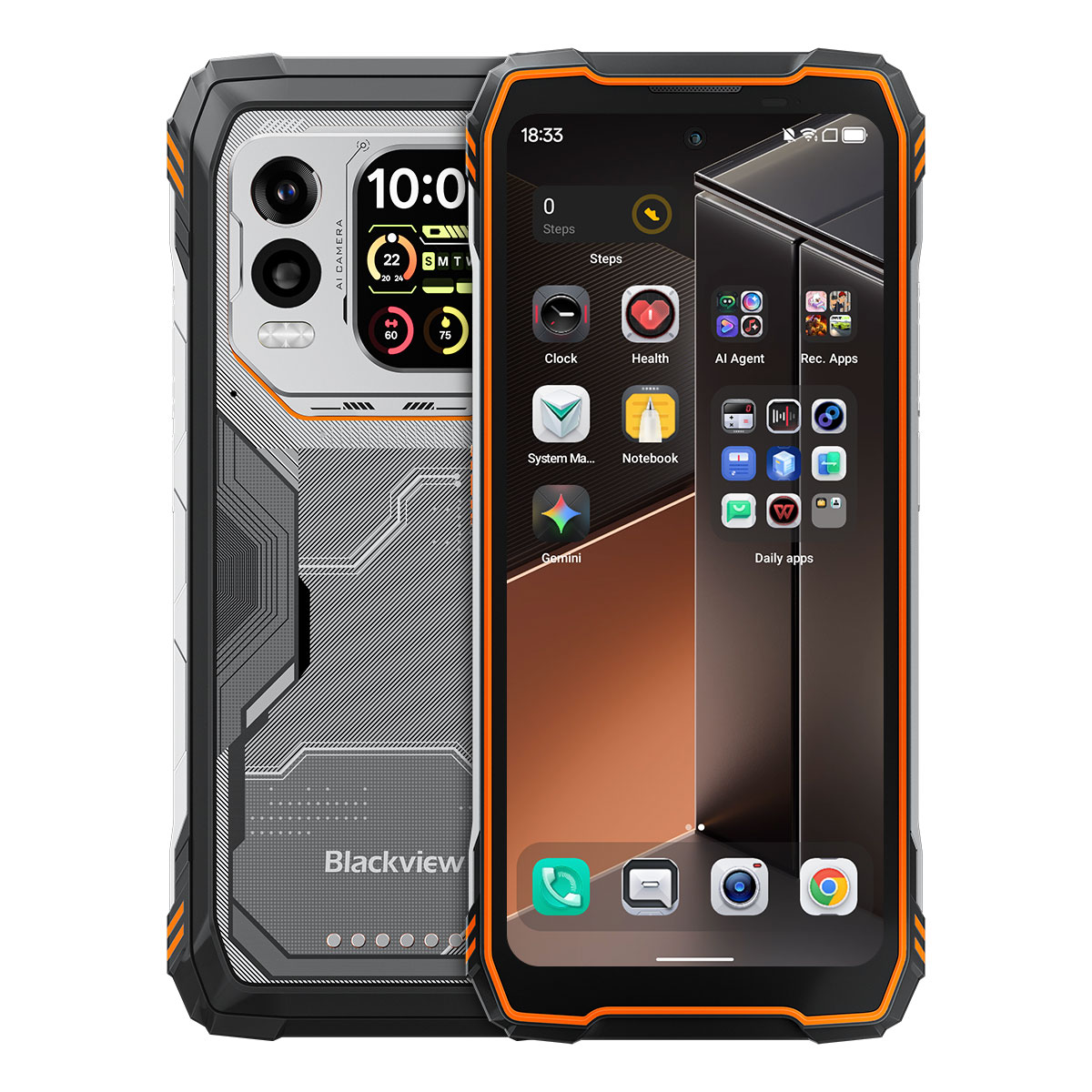 Blackview XPLORE 1 Pro 5G Thermal lmaging Rugged Phone w/ 6.78" 120Hz Main & 2.01" Secondary Display 20000mAh Smartphone, No Charger