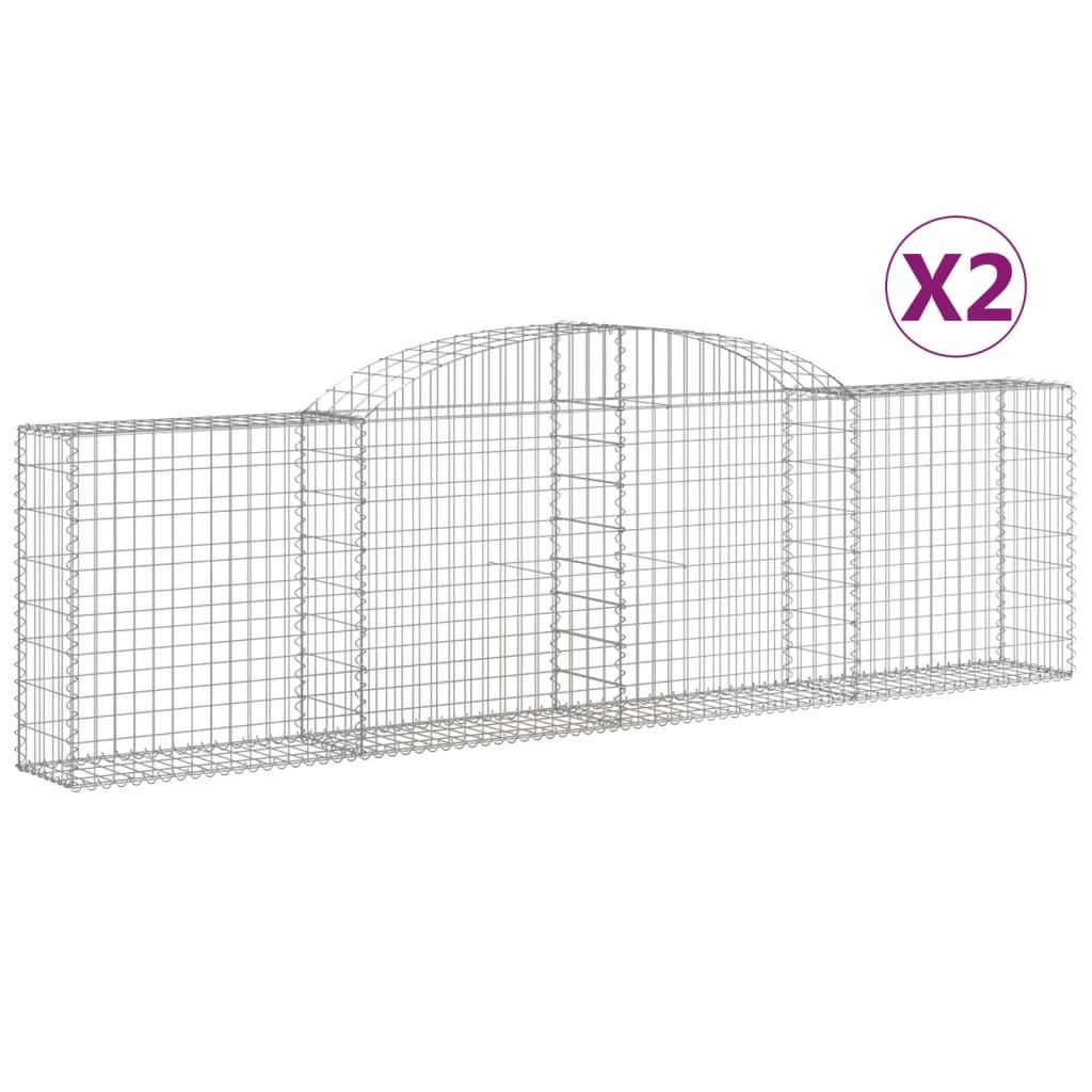 Vidaxl Cestas Gaviones Arco Hierro 300x30x40/60cm