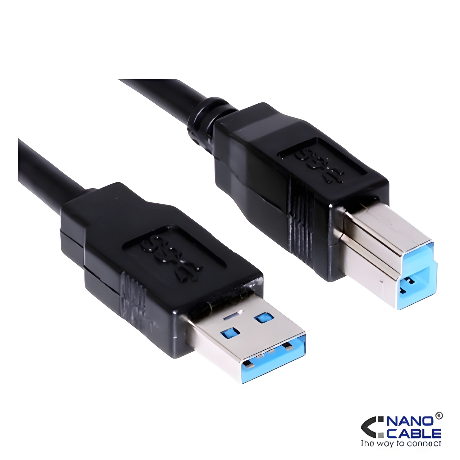 Nanocable - cable usb 3.0 para impresora de 2m conexión a/m-b/m - color negro