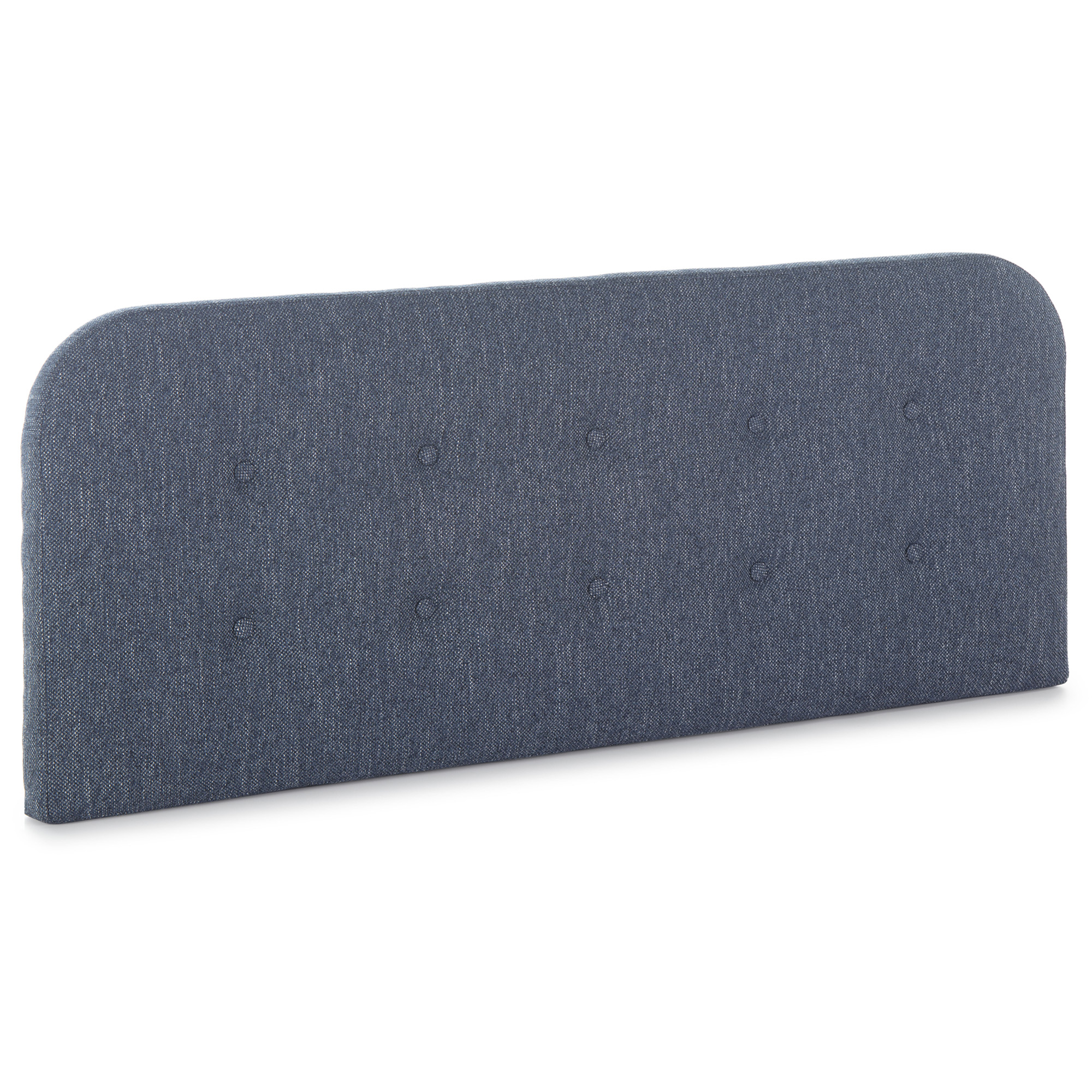 VS Venta-Stock Cabecero Saona 140x60 Azul Marino Tapizado Capitoné Bordado Acolchado