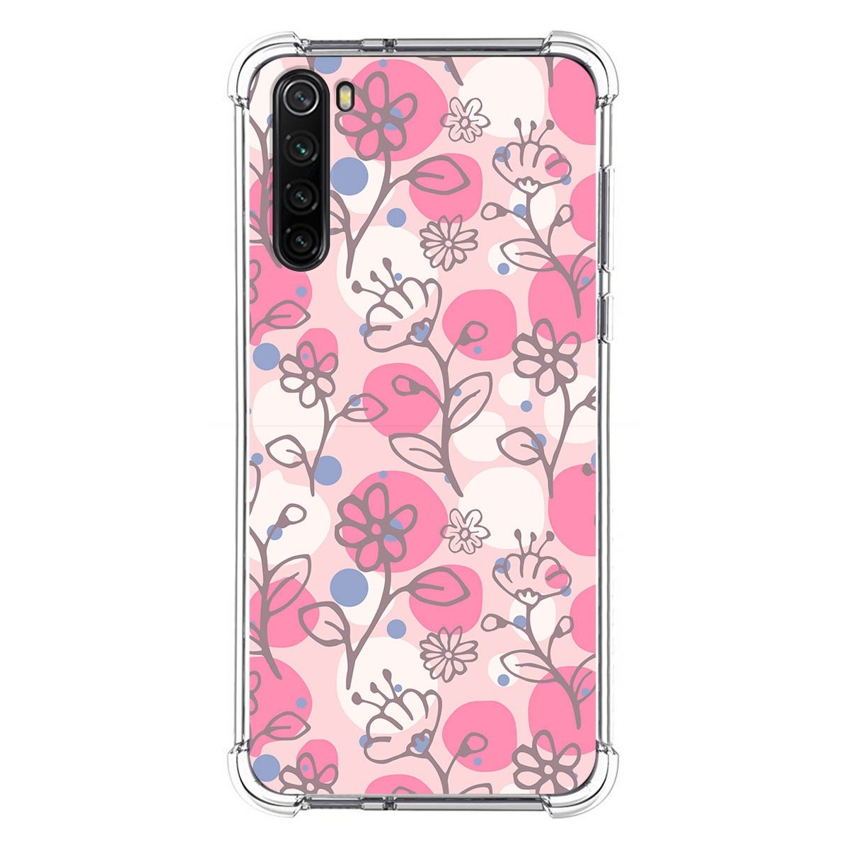 Funda Silicona Antigolpes para Xiaomi Redmi Note 8 (2019/2021) diseño Flores 07 Dibujos