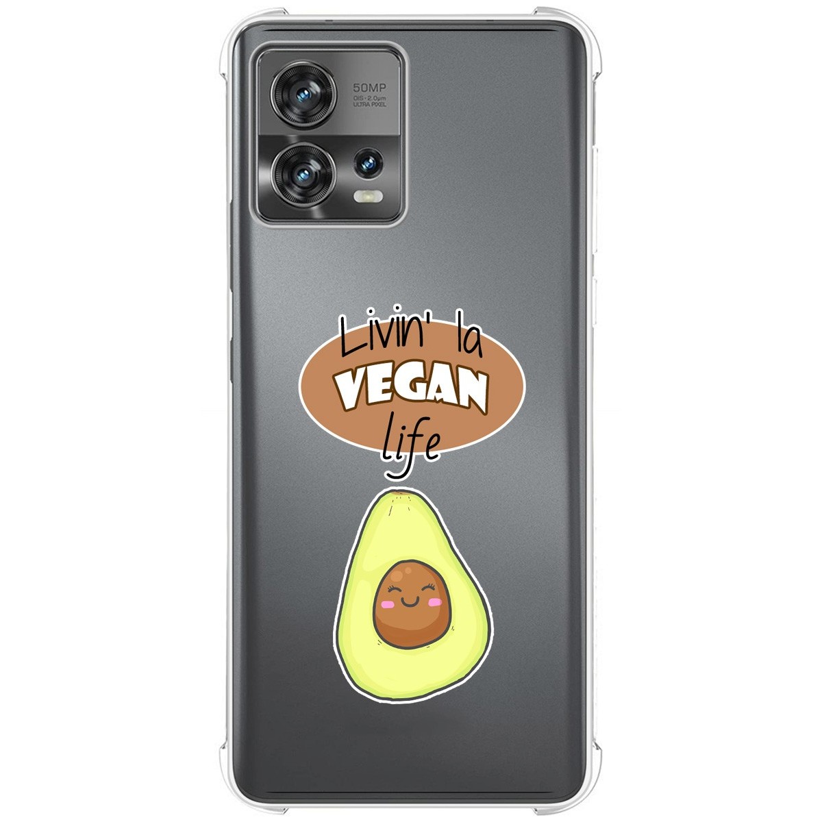 Funda Silicona Antigolpes para Motorola Edge 30 Fusion 5G diseño Vegan Life Dibujos