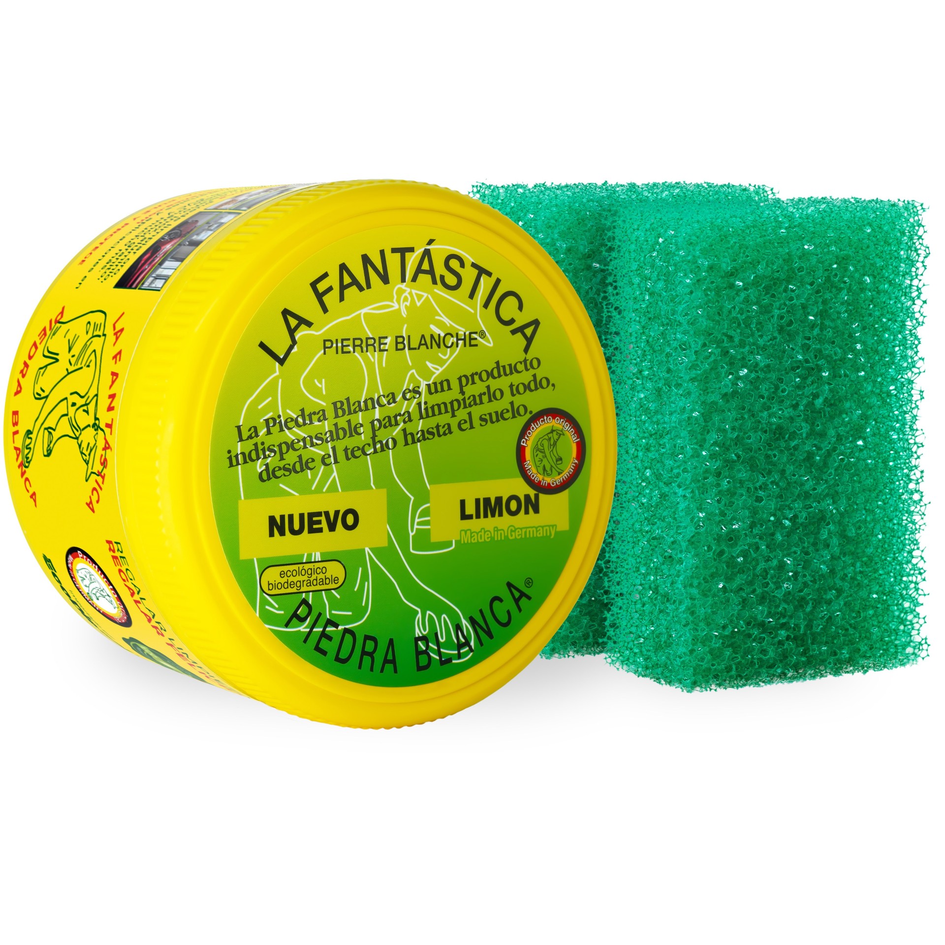 La Fantástica Piedra Blanca (900 g) + 2 Esponjas de Regalo | Arcilla de Limpieza Multiusos | Fórmula Original Alemana