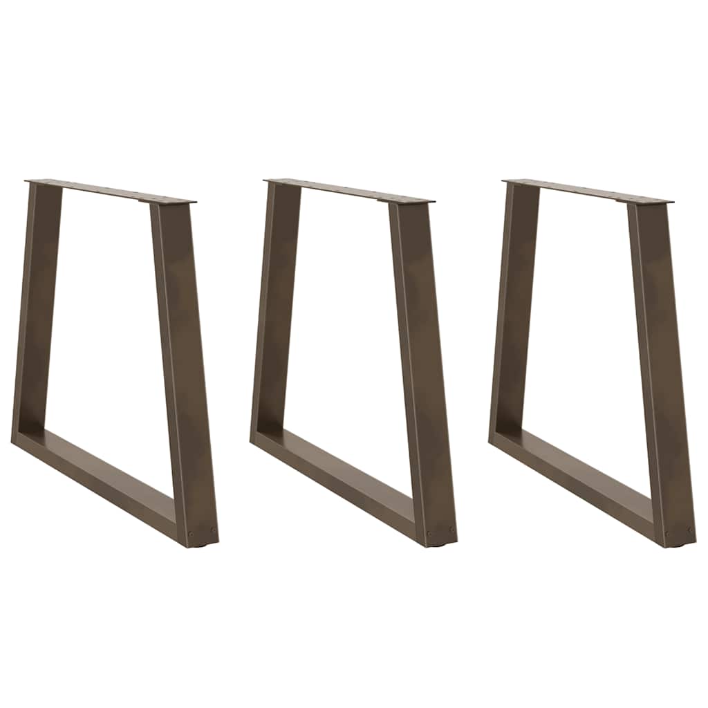 vidaXL Patas para mesa de comedor en forma de V (3 unidades) 70 x (72-73,3) cm, acero