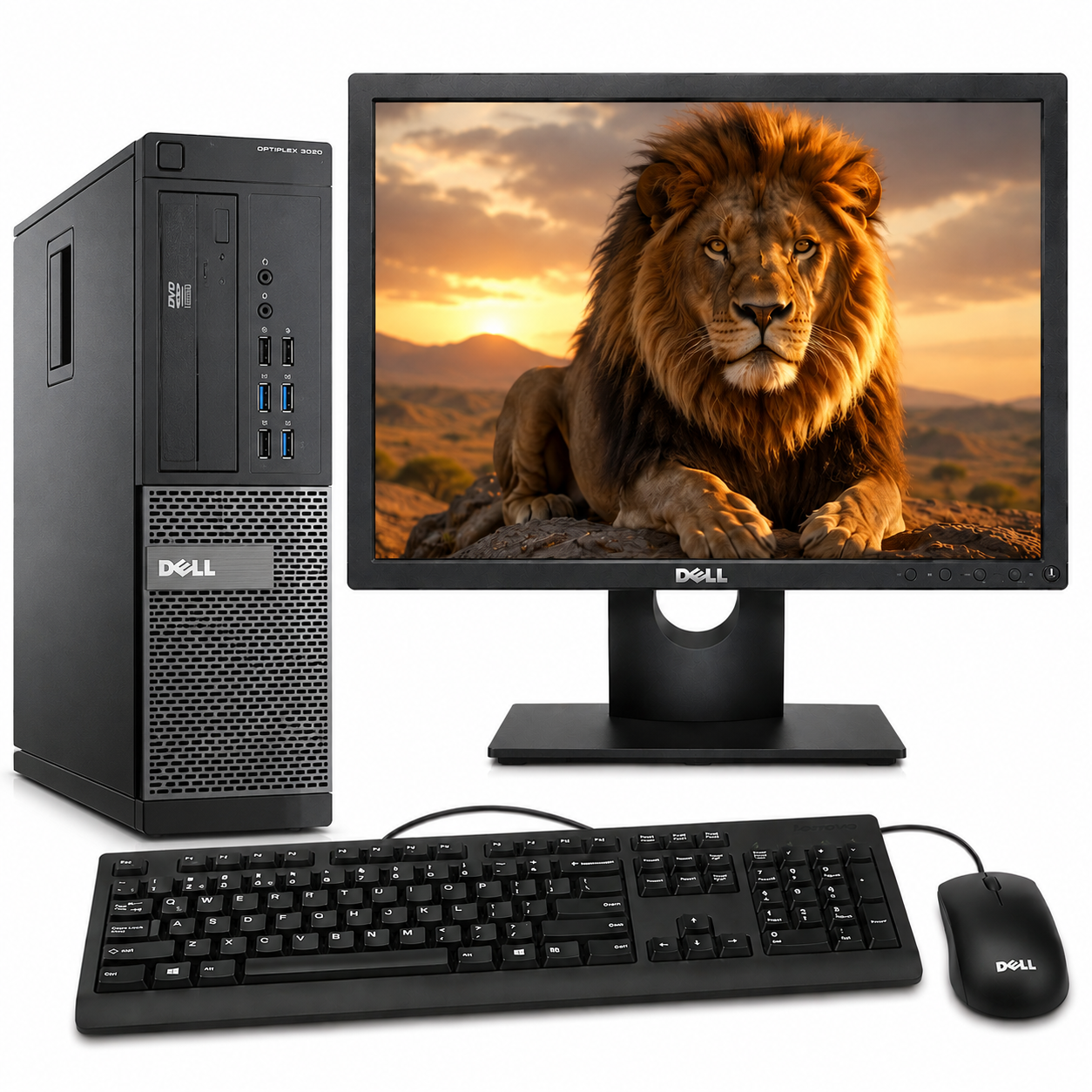 Ordenador completo Dell Optiplex 3020 MT i5-4560 3.6 Ghz 8 Gb 128 Gb SSD + 500 Gb HDD , incluye pantalla DELL 20", teclado y Ratón
