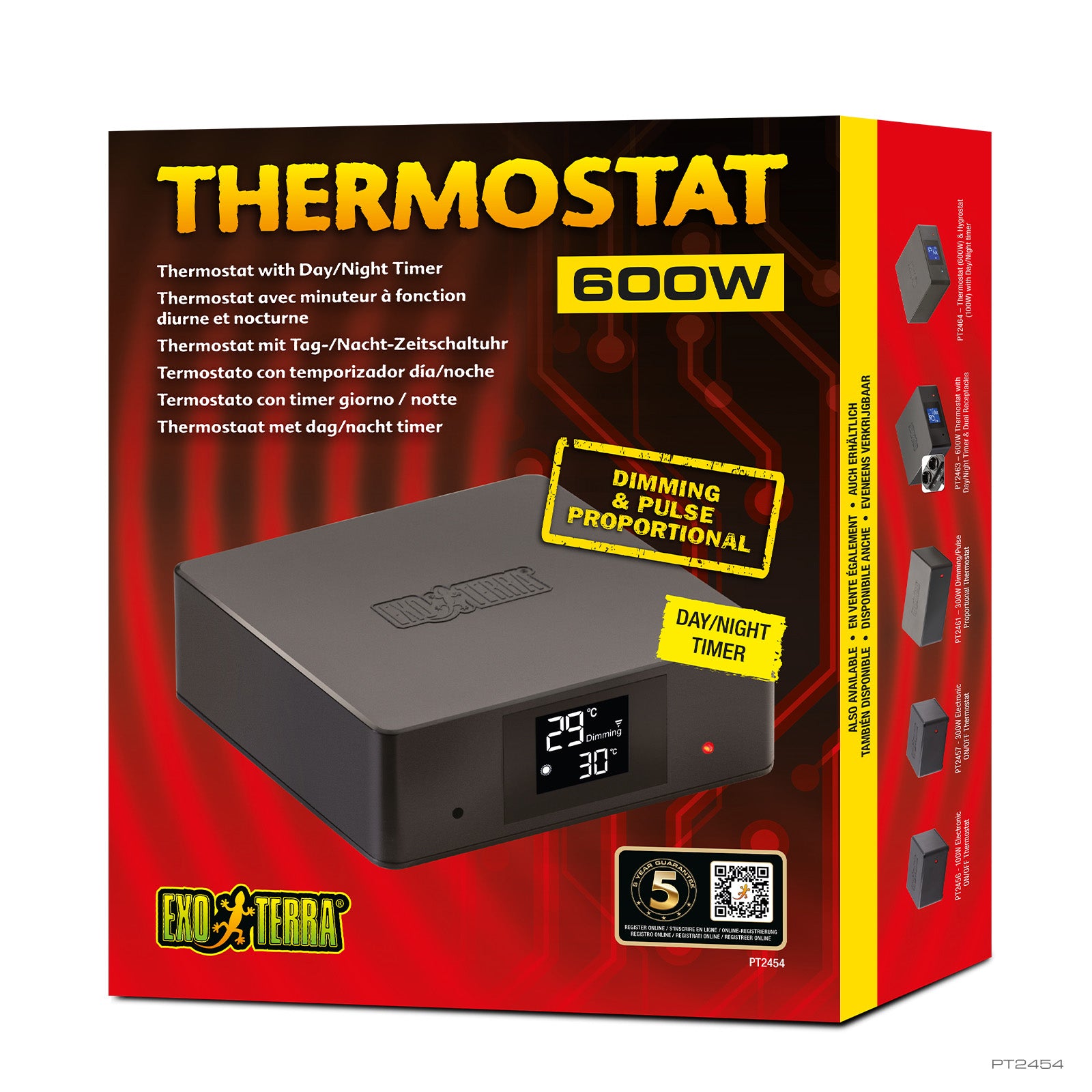Controlador de Temperatura Digital Exo Terra con Temporizador Día/Noche y Atenuación Progresiva 600W