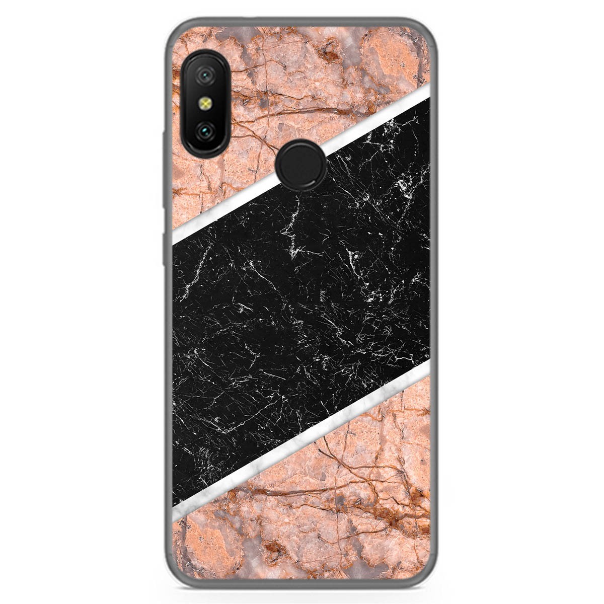 Tumundosmartphone Funda Gel Tpu para Xiaomi Redmi 6 Pro / Mi A2 Lite diseño Mármol 07 Dibujos