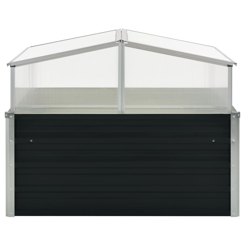 vidaXL Invernadero de acero galvanizado 100x100x85 cm Color Gris,  Marrón,  Antracita y mas