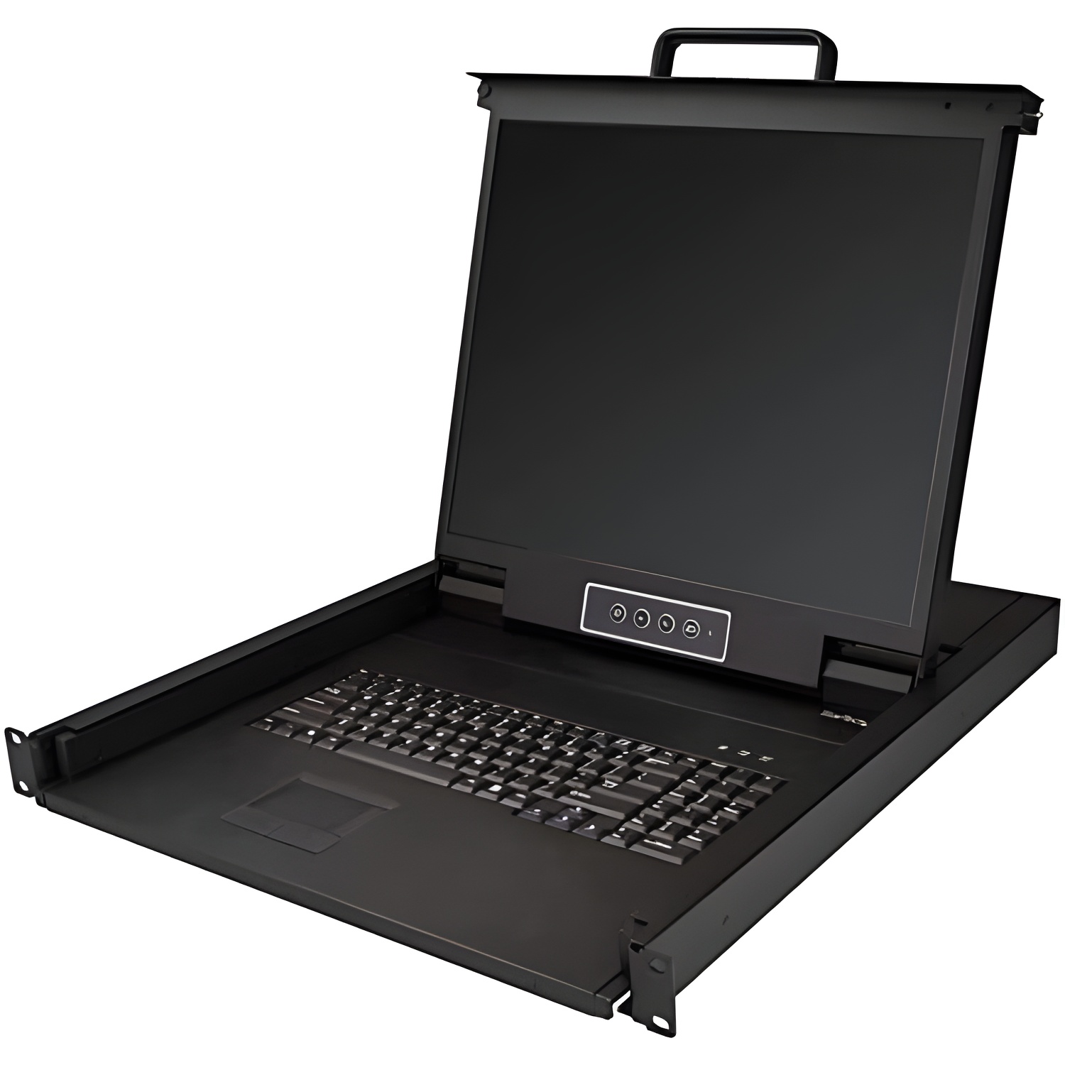 Consola KVM de Montaje en Rack de Servidores - Teclado QWERTY - KVM VGA de 1 Puerto - Monitor LCD de 19 - Switch KVM 1U - Cables USB - Alta Durabilidad (RKCONS1901)