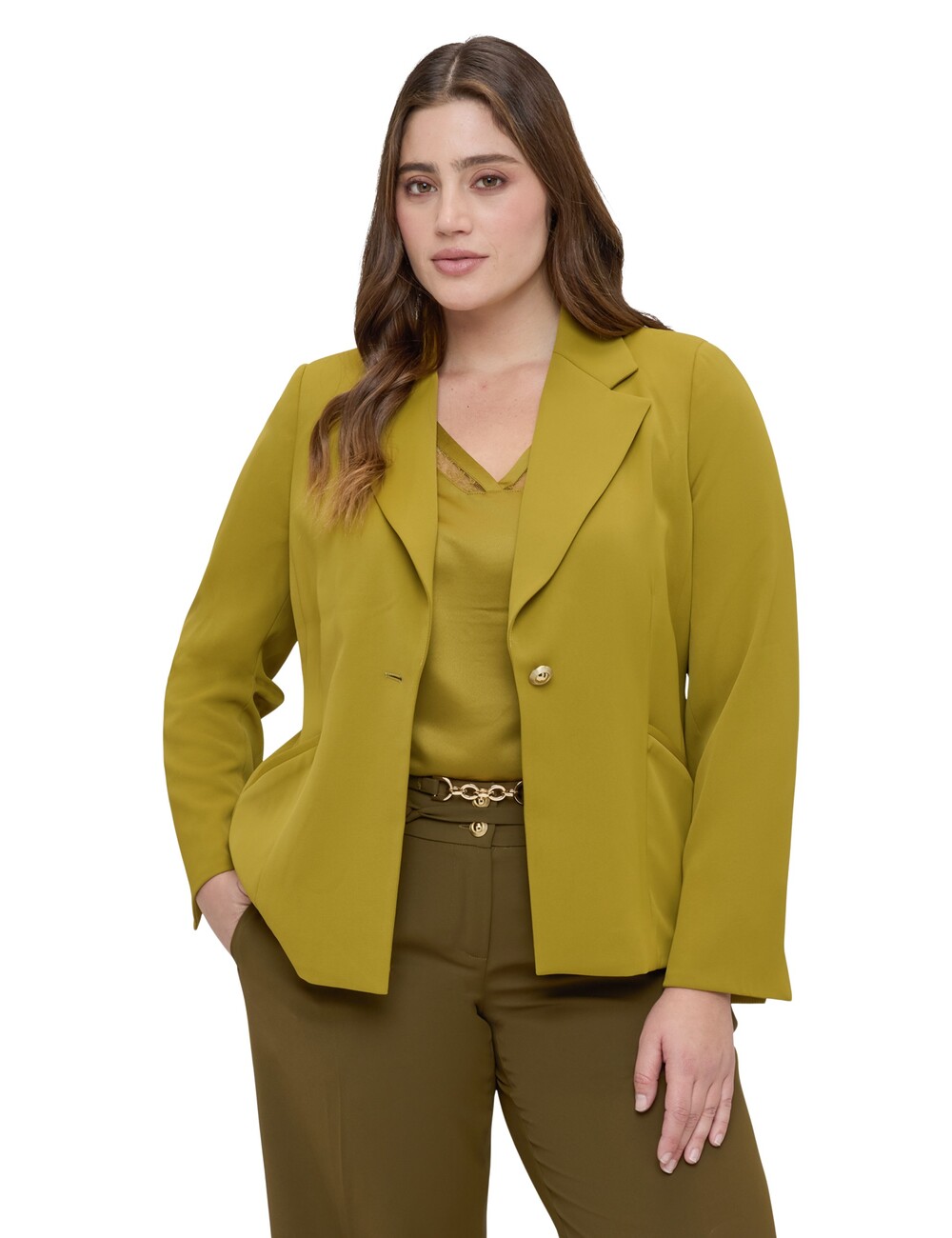 Fiorella Rubino - Blazer estructurado con botón joya