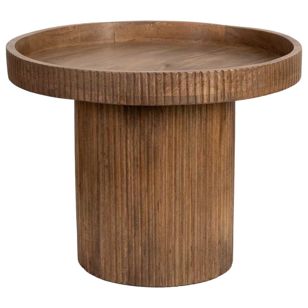 Wonderlust Deco - Mesa de centro de madera marrón, 60x60x45h cm Natural oscuro A-60x60x45h cm