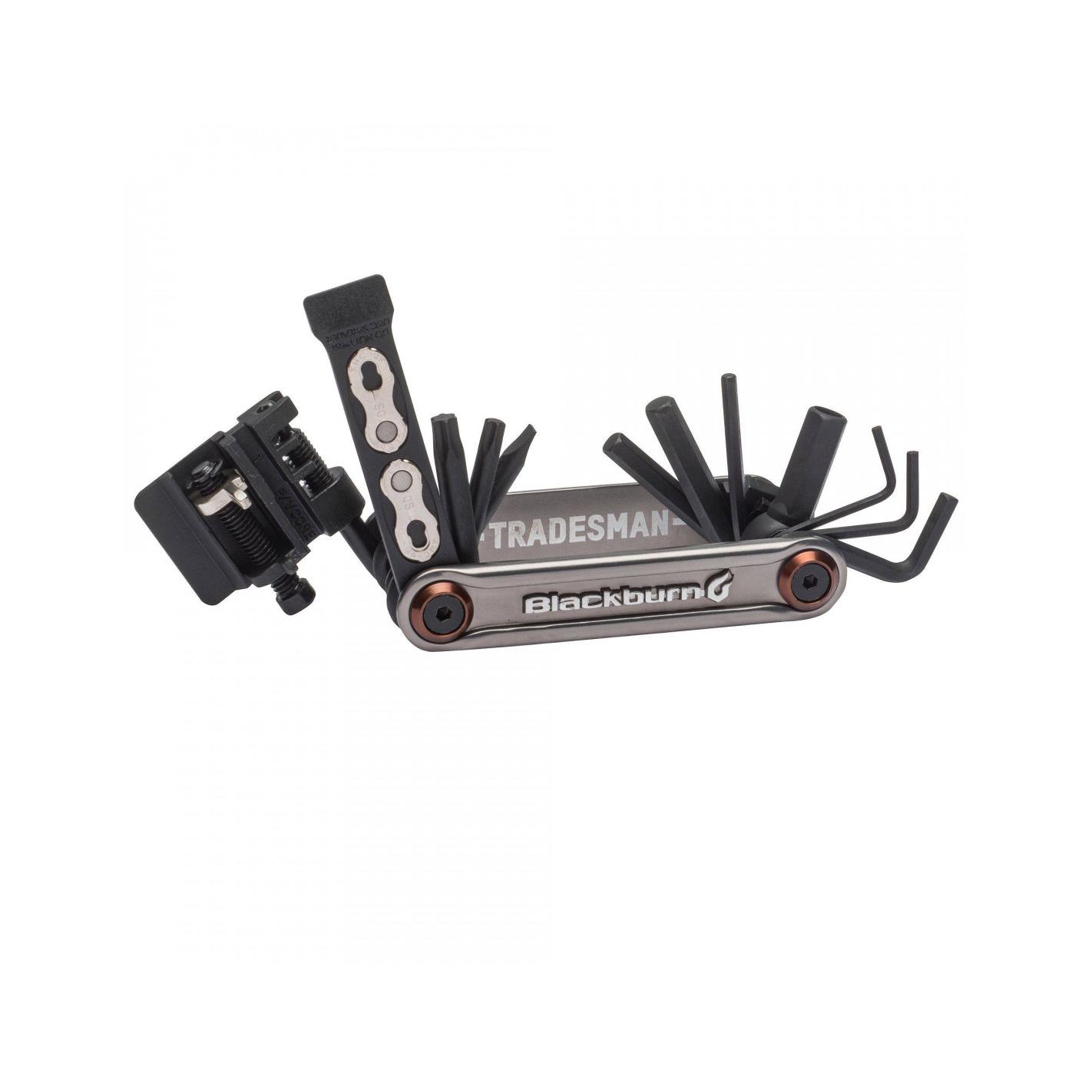 Blackburn - Herramienta multiherramienta TRADESMAN de 18 funciones con llaves Allen y Torx, destornillador plano y tronchacadenas para bicicletas