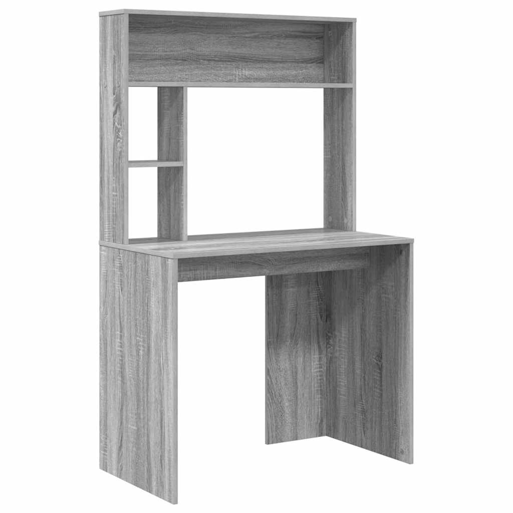 vidaXL Escritorio Gris Sonoma 91 x 50 x 149 cm Madera de ingeniería