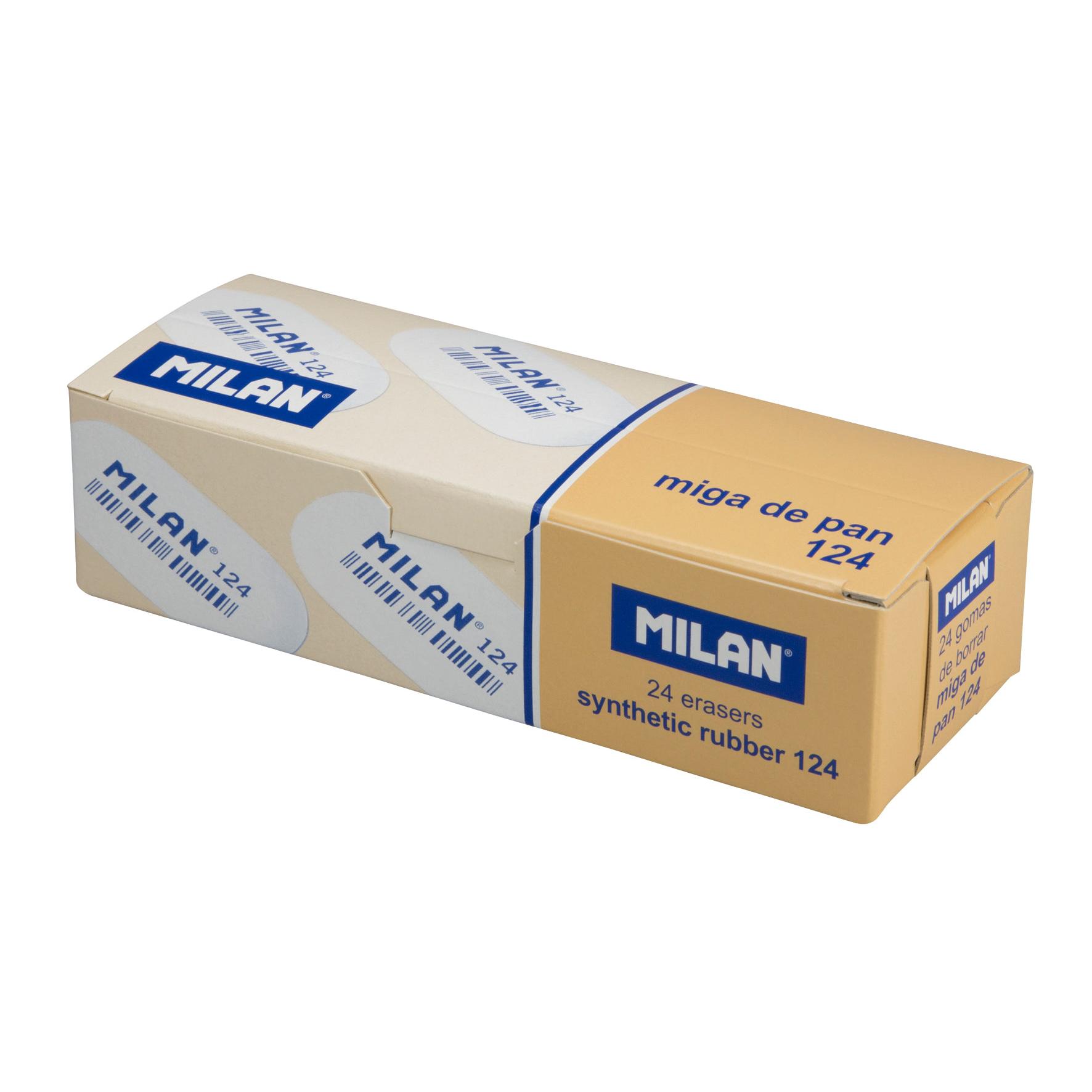 MILAN - Caja 24 Gomas de Borrar Miga de Pan Oval 124